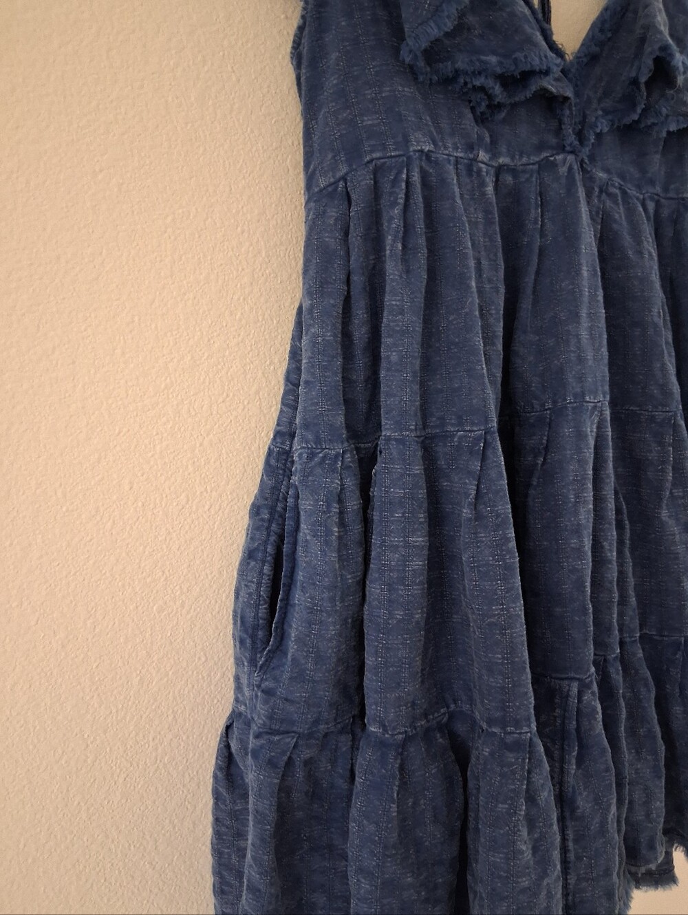 Free People Undone Mini Dress In Montana Indigo Wash - Picture 6 of 15